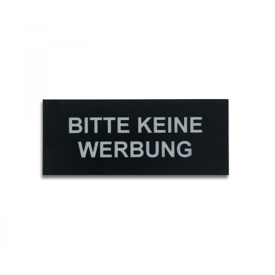 Bitte Keine Werbung Schild Selbstklebend Schwarz Silber