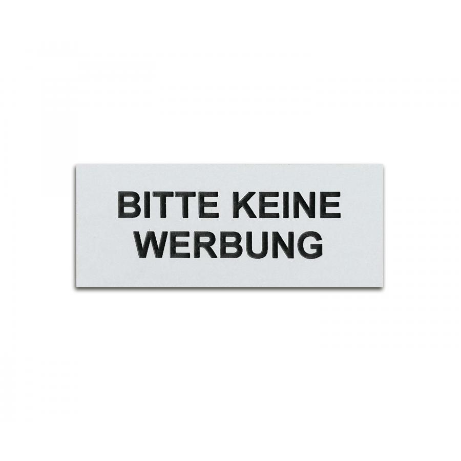 Bitte Keine Werbung Schild Selbstklebend Weiss Schwarz